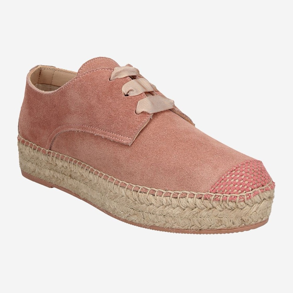 FRED DE LA BRETONIERE Rose Pink Lace Up Suede Espadrilles NWOB EU 37‎ / US 6.5